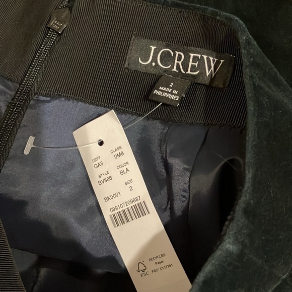 NWOT J. Crew Green Skirt - Picture 4 of 5